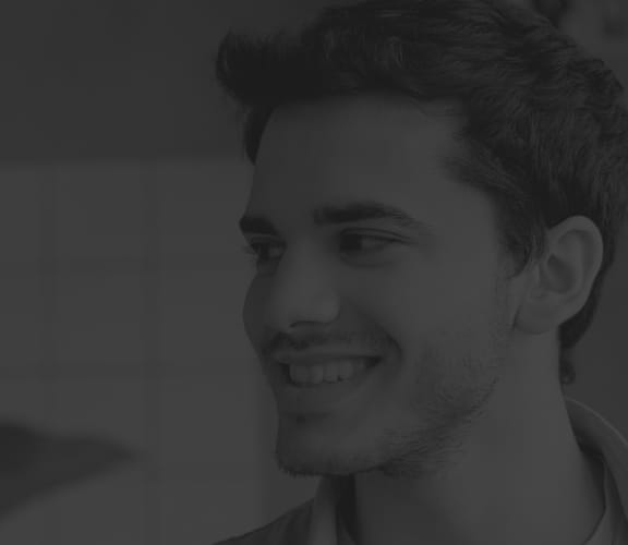 Multiracial couple looking at each other